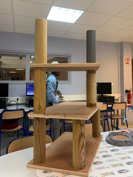 Des L3 en Ingénierie Mécanique réalisent et font don d'un arbre à chat