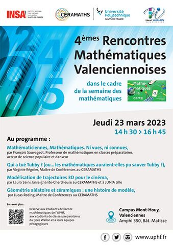 4e rencontres mathématiques valenciennoises - affiche