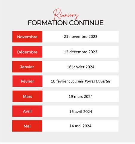 Calendrier formation continue INSA Hauts-de-France